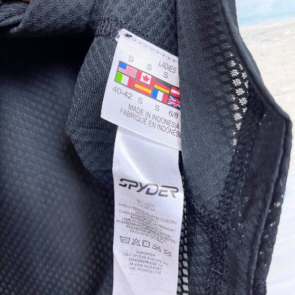 SPYDER Mesh Tech Tank Top Black Activewear Performance Stretch Womens Small - Picture 7 of 7